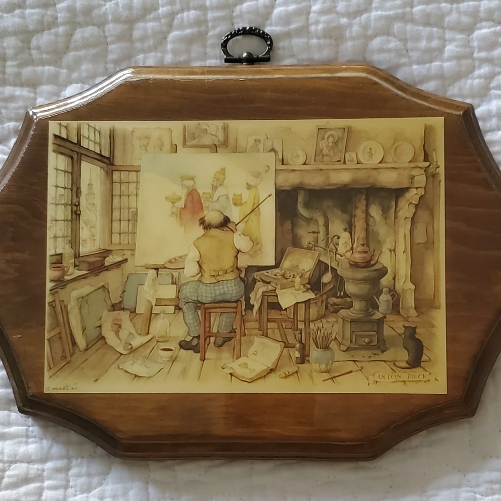 1970 Anton Pieck Decoupage On Wood